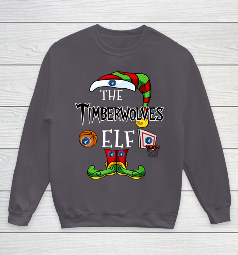 Minnesota Timberwolves Christmas ELF Funny NBA Youth Sweatshirt 5