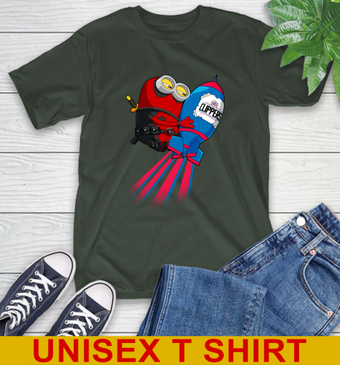 NBA Basketball LA Clippers Deadpool Minion Marvel Shirt T-Shirt 6