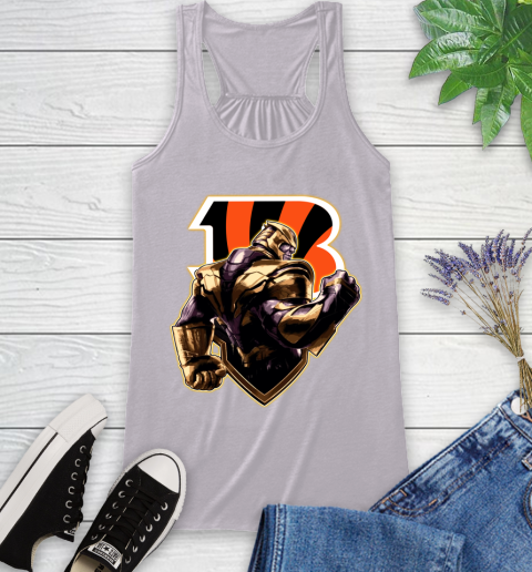 NFL Thanos Avengers Endgame Football Sports Cincinnati Bengals Racerback Tank 5