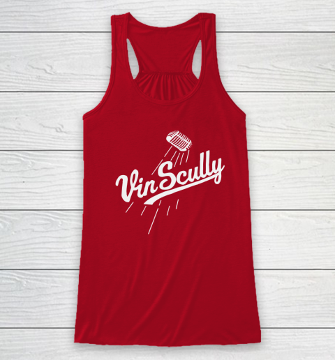 Vin Scully Microphone Racerback Tank 3