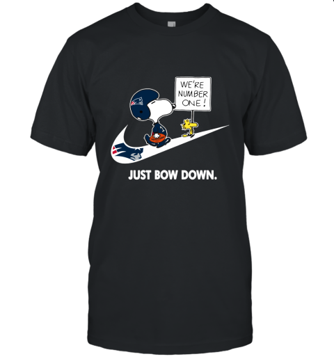 New England Patriots Are Number One – Just Bow Down Snoopy Unisex Jersey Tee