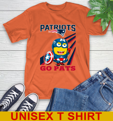 NFL Football New England Patriots Captain America Marvel Avengers Minion Shirt T-Shirt 4