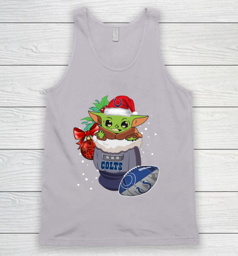 Indianapolis Colts Christmas Baby Yoda Star Wars Funny Happy NFL Tank Top 4