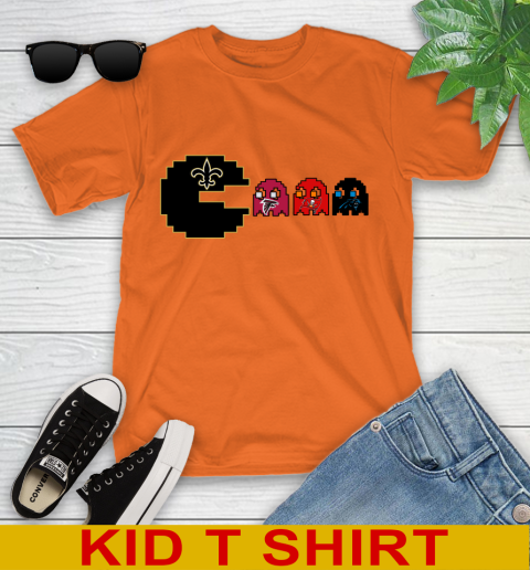 New Orleans Saints NFL Football Pac Man Champion Youth T-Shirt 8 New Orleans Saints NFL Football Pac Man Champion Youth T-Shirt - Image 8