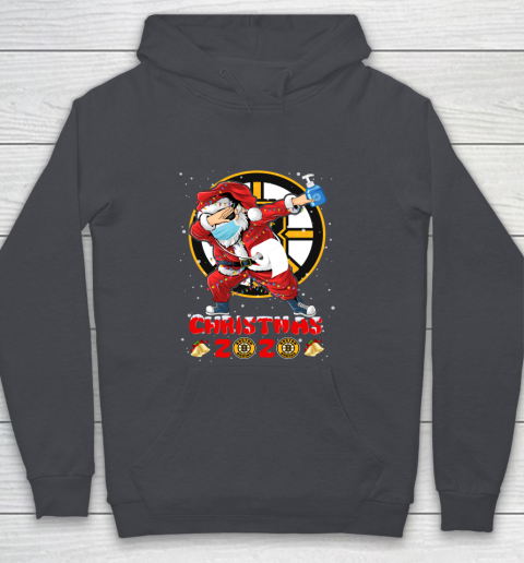 Boston Bruins Funny Santa Claus Dabbing Christmas 2020 NHL Youth Hoodie 5