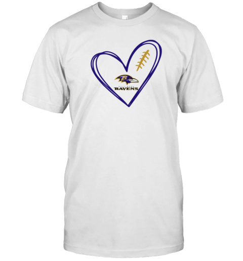 Baltimore Ravens Heart T-Shirt