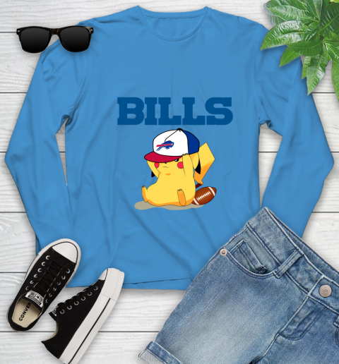 NFL Pikachu Football Sports Buffalo Bills Youth Long Sleeve 7