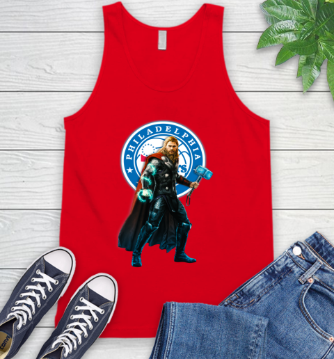 NBA Thor Avengers Endgame Basketball Philadelphia 76ers Tank Top 6