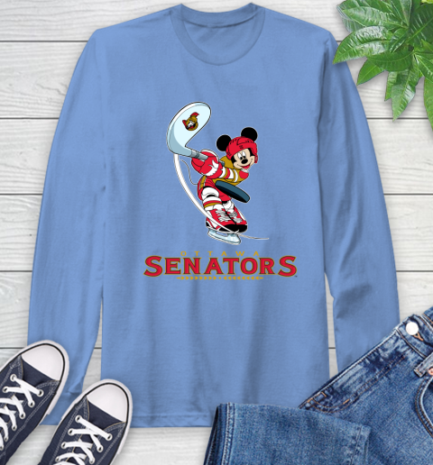 NHL Hockey Ottawa Senators Cheerful Mickey Mouse Shirt Long Sleeve T-Shirt 12