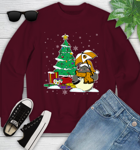 Chicago Blackhawks NHL Hockey Cute Tonari No Totoro Christmas Sports Youth Sweatshirt 4