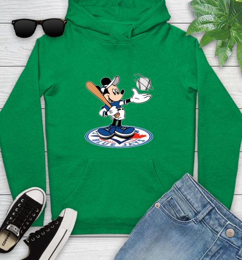MLB Baseball Toronto Blue Jays Cheerful Mickey Disney Shirt Youth Hoodie 7