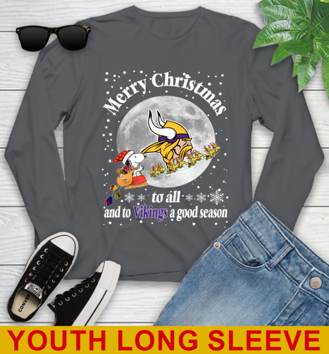 Minnesota Vikings Merry Christmas To All And To Vikings A Good Season NFL Football Sports Youth Long Sleeve 9