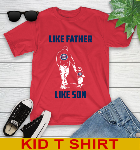 Minnesota Twins MLB Baseball Like Father Like Son Sports Youth T-Shirt 11