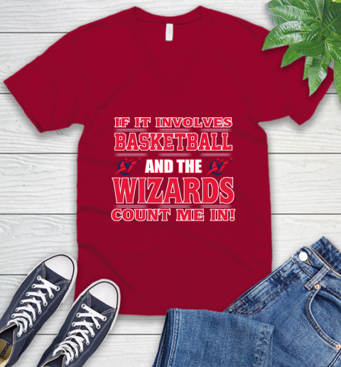 NBA If It Involves Basketball And Washington Wizards Count Me In Sports V-Neck T-Shirt 8