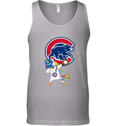 Hip Hop Dabbing Unicorn Flippin Love Chicago Cubs Tank Top
