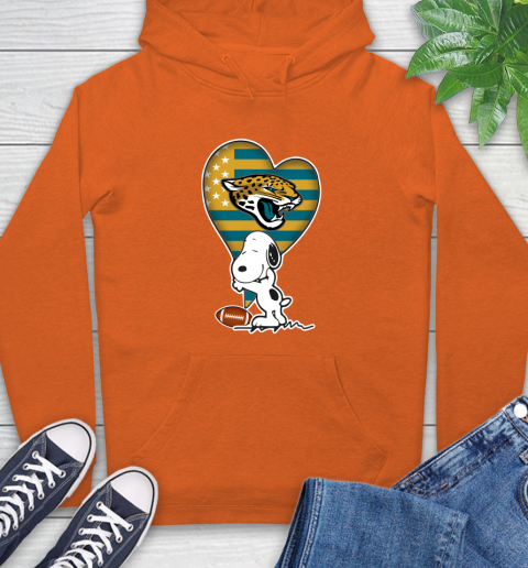 Jacksonville Jaguars NFL Football The Peanuts Movie Adorable Snoopy Hoodie 5
