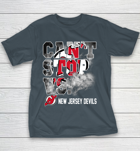 NHL New Jersey Devils Hockey Can't Stop Vs Youth T-Shirt 5
