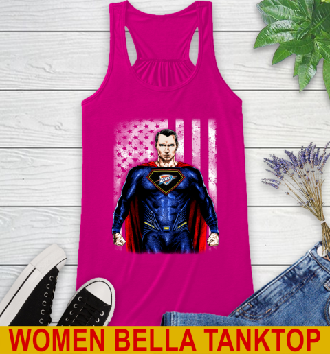 NBA Basketball Oklahoma City Thunder Superman DC Shirt Racerback Tank 6