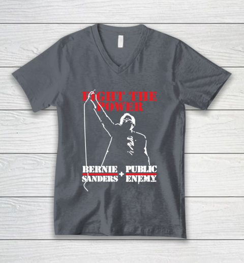 Fight The Power Bernie Sanders Public Enemy V-Neck T-Shirt 4