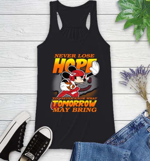Kansas City Chiefs NFL Football Mickey Disney Never Lose Hope Racerback Tank