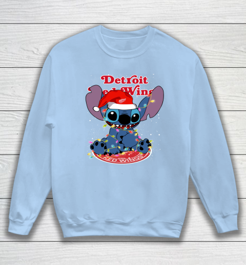 Detroit Red Wings NHL Hockey noel stitch Christmas Sweatshirt 4