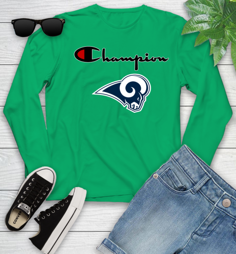 NFL Football Los Angeles Rams Champion Shirt Youth Long Sleeve 4