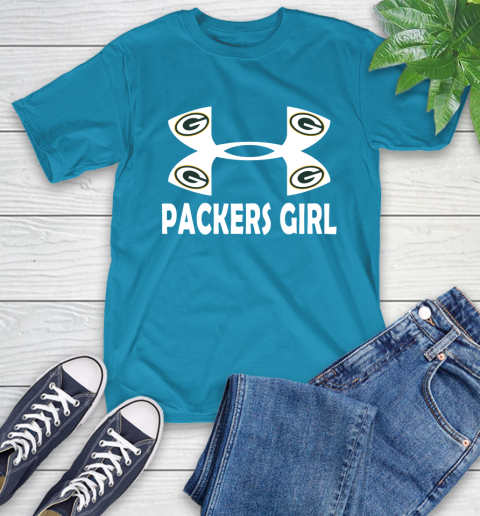 NFL Green Bay Packers Girl Under Armour Football Sports T-Shirt 9