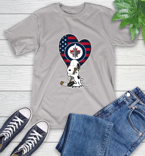 Winnipeg Jets NHL Hockey The Peanuts Movie Adorable Snoopy T-Shirt 12