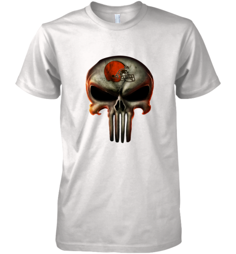 Cleveland Browns The Punisher Mashup Football Premium Men's T-Shirt