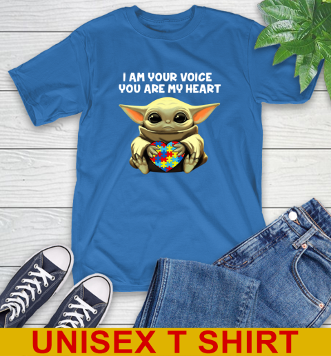 I Am Your Voice You Are My Heart Baby Yoda Autism Awareness Shirt 11