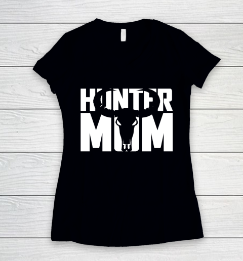 Mother's Day Funny Gift Ideas Apparel  Best bison hunter mom tshirt for mothers day T Shirt Women's V-Neck T-Shirt