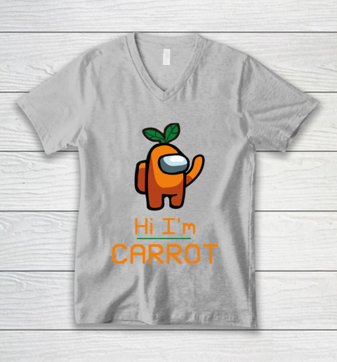 Among Us Shirt IM CARROT ORANGE AMONG A7 V-Neck T-Shirt 2