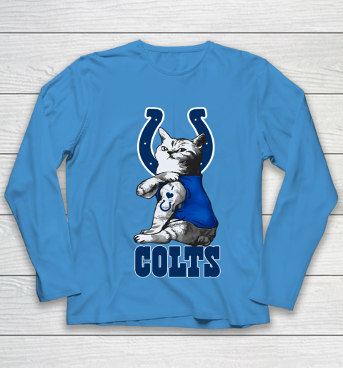 NFL Football My Cat Loves Indianapolis Colts Youth Long Sleeve 5