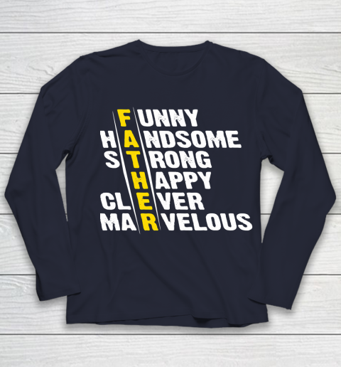 Marvelous T Shirt  Funny Handsome Strong Clever Marvelous Matching Father's Day Youth Long Sleeve 10