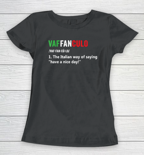 Vaffanculo Italy Slang Gag Gift Siclian Funny Italian Women's T-Shirt