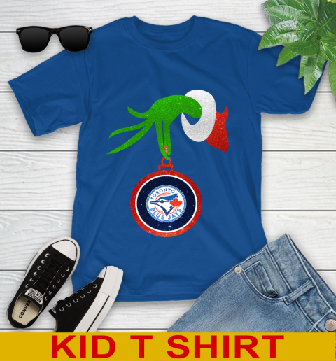 Toronto Blue Jays Grinch Merry Christmas MLB Baseball Youth T-Shirt 9