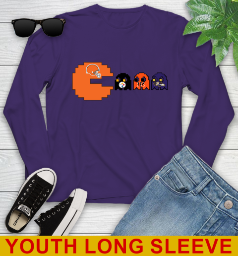 Cleveland Browns NFL Football Pac Man Champion Youth Long Sleeve 5