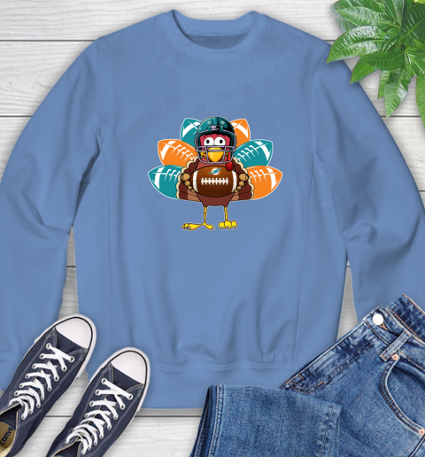 Miami Dolphins Turkey Thanksgiving Day Sweatshirt 11