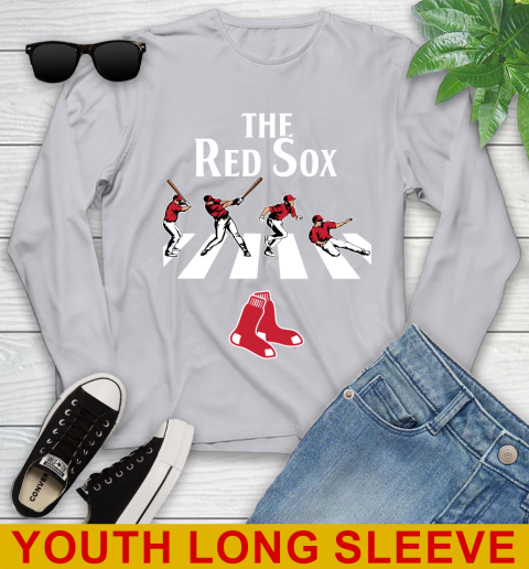 MLB Baseball Boston Red Sox The Beatles Rock Band Shirt Youth Long Sleeve 5