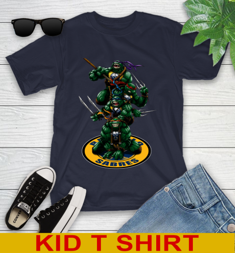 NHL Hockey Buffalo Sabres Teenage Mutant Ninja Turtles Shirt Youth T-Shirt 3