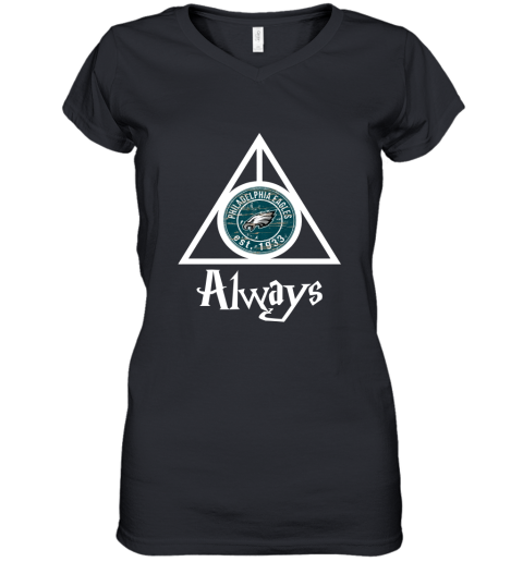 Always Love The Philadelphia Eagles x Harry Potter Mashup Women's V-Neck T-Shirt