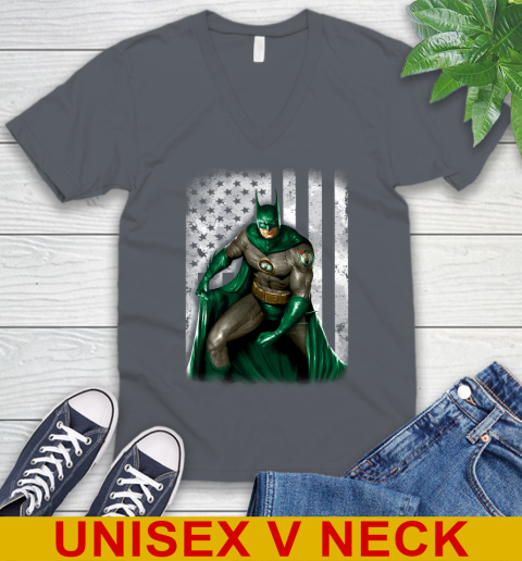 Boston Celtics NBA Basketball Batman DC American Flag Shirt V-Neck T-Shirt 4