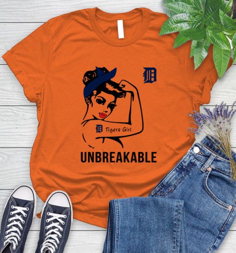 MLB Detroit Tigers Girl Unbreakable Baseball Sports Women's T-Shirt 2