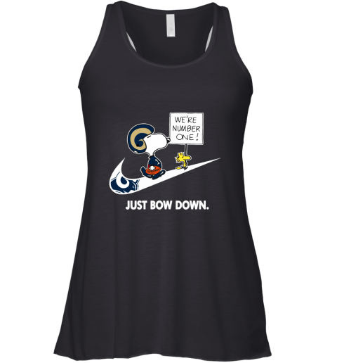 Los Angeles Rams Are Number One – Just Bow Down Snoopy Racerback Tank
