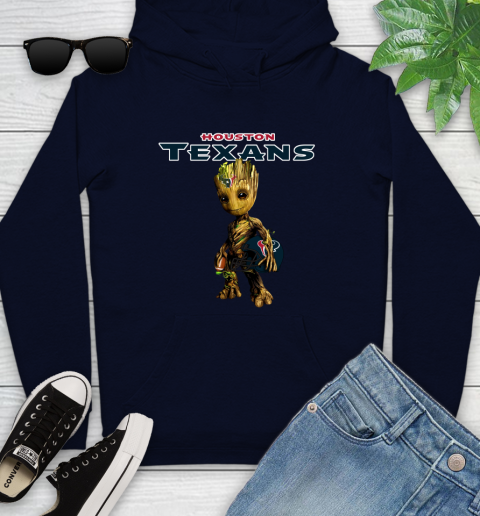 Houston Texans NFL Football Groot Marvel Guardians Of The Galaxy Youth Hoodie 4