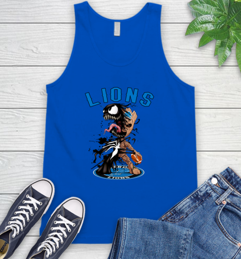 NFL Detroit Lions Football Venom Groot Guardians Of The Galaxy Tank Top 5