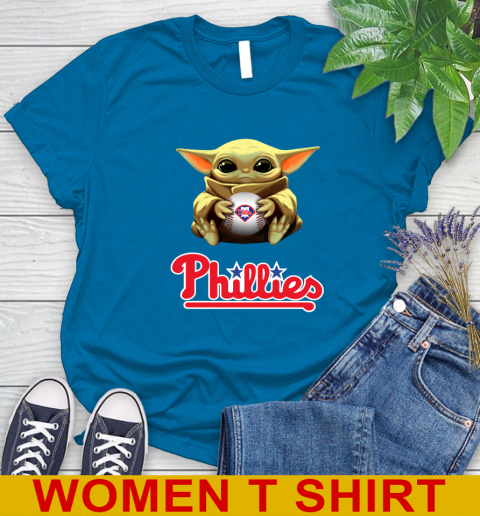 MLB Baseball Philadelphia Phillies Star Wars Baby Yoda Shirt 95