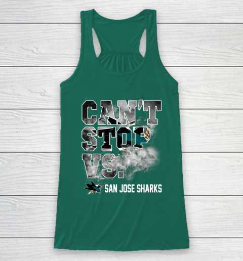 NHL San Jose Sharks Hockey Can't Stop Vs Racerback Tank 5