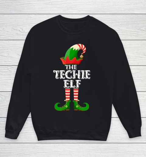Techie Elf Funny Matching Family Group Christmas Gifts Youth Sweatshirt