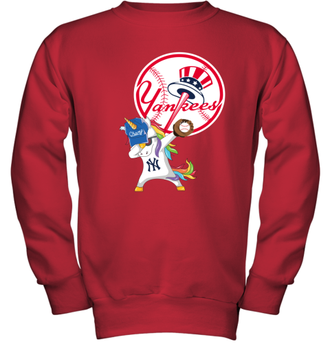 Hip Hop Dabbing Unicorn Flippin Love New York Yankees Youth Sweatshirt